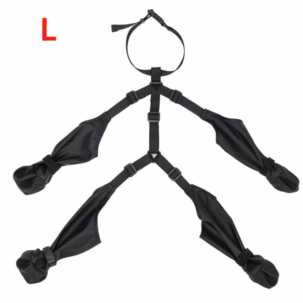 Dog Booties Paw Protector - 落下防止防水犬用シューズ、調節可能な滑り止めペットの足保護具、汚れ防止犬用レインブーツ、ペット用アウトドア