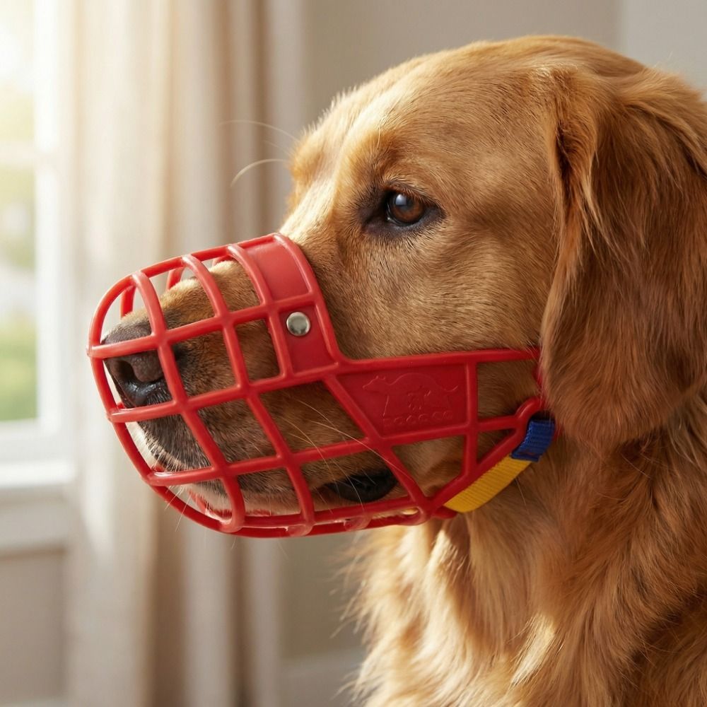 Pet Supplies Vet - ペット用品 調節可能な噛みつき防止マウスカバー 通気性抜群 快適な犬用マウスマスク 噛みつき防止犬用マズル バックル付き