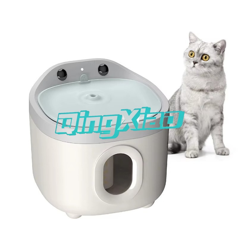 Pet Water Fountain - ワイヤレス電源プラグなしペットウォーターファウンテンインテリジェント循環流水猫用自動飲料ディスペンサー超静音
