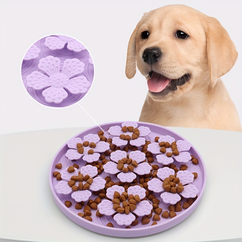 Slow Feeder Dog Bowl - シリコーンペットスローフィーダーマット犬の餌皿犬なめるマット吸盤付き窒息防止スローフィーディングパッドボウル食器