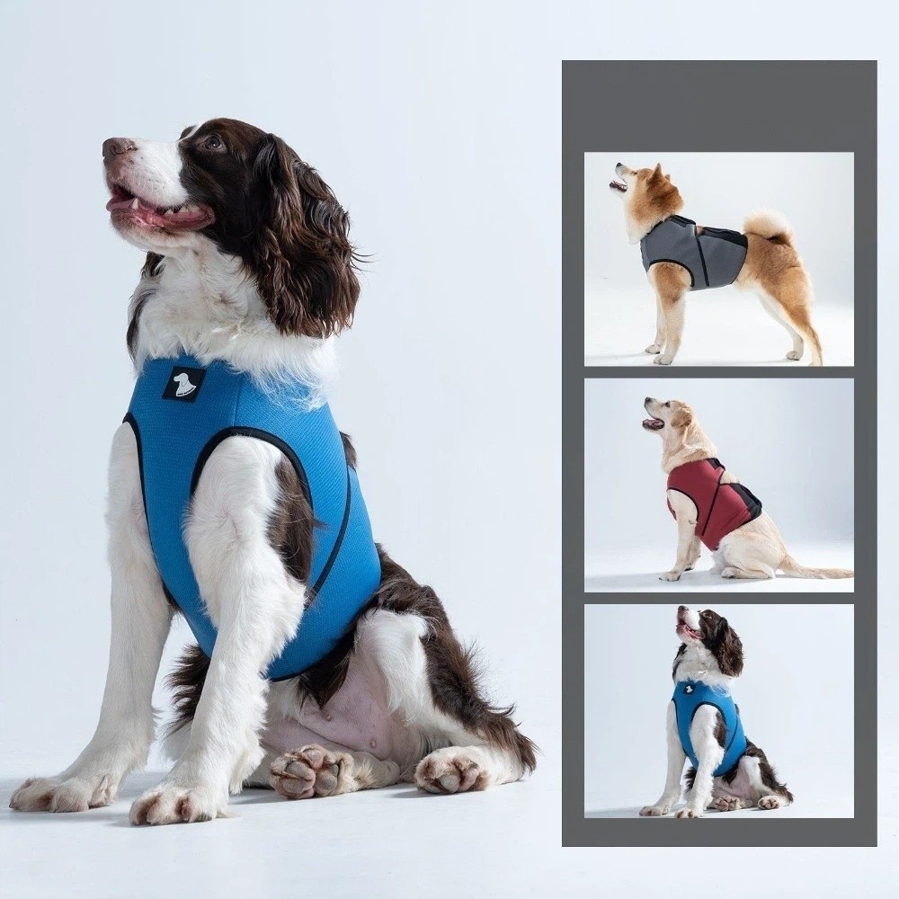 Dog Anxiety Vest - ペット用快適服 通気性のある犬用 calming ベスト 調節可能な快適な犬用不安軽減ジャケット 柔らかい犬用安心服