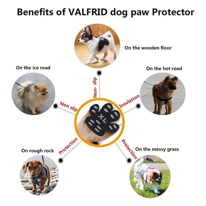 犬用滑り止めパッド 防水足保護パッド 粘着式シューズブーツソ - Dog Booties Paw Protector のレビューと価格