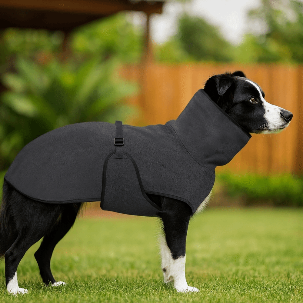 無地の暖かい冬用犬服、防風ハイネック犬用不安軽減ベスト、厚手 - Dog Anxiety Vest のレビューと価格