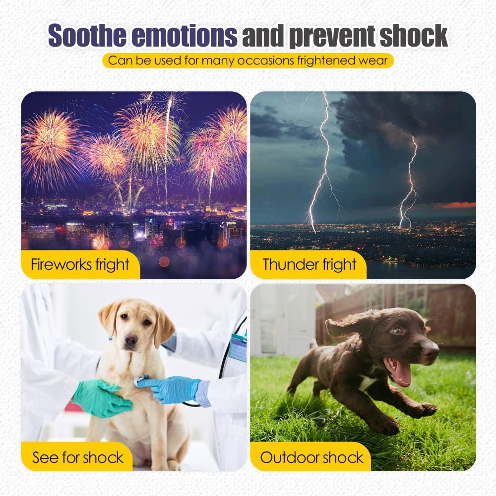 ノイズプルーフ犬用カームダウンフーディー反射材入り通気性ペッ - Dog Anxiety Vest のレビューと価格