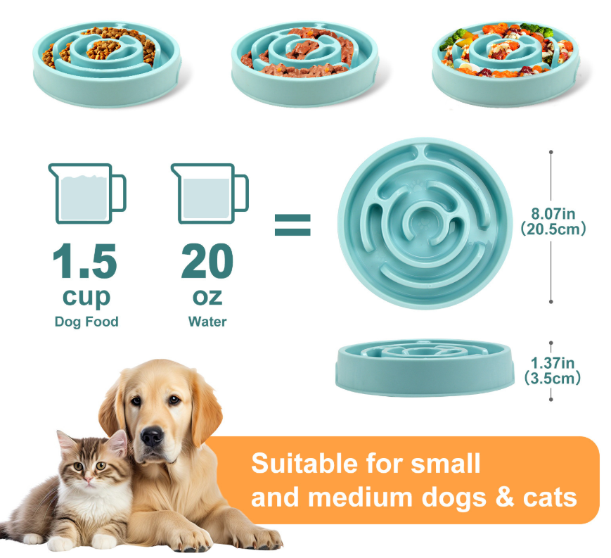 スローフィーダー犬用ボウル - 滑り止め付きインタラクティブ - Slow Feeder Dog Bowl のレビューと価格