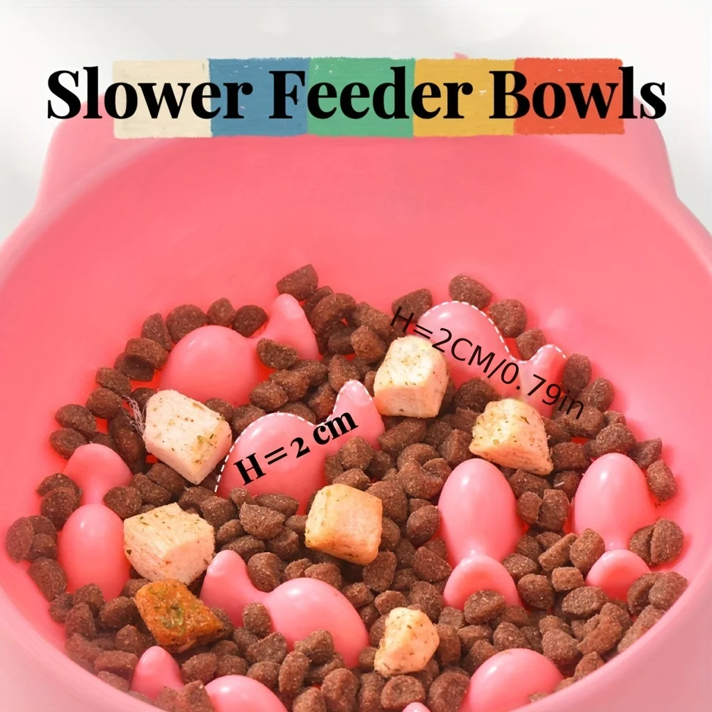 猫用フードボウル、ライスボウル、スローフード、ハイフィート、 - Slow Feeder Dog Bowl のレビューと価格