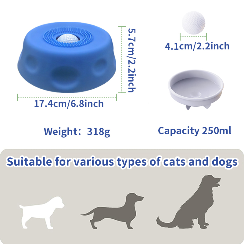 液体おやつ用スローフィーダー犬用ボウル、滑り止め【エンターテ - Slow Feeder Dog Bowl のレビューと価格