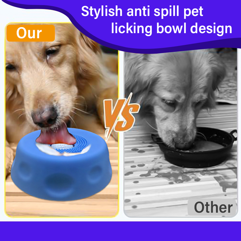 液体おやつ用スローフィーダー犬用ボウル、滑り止め【エンターテ - Slow Feeder Dog Bowl のレビューと価格