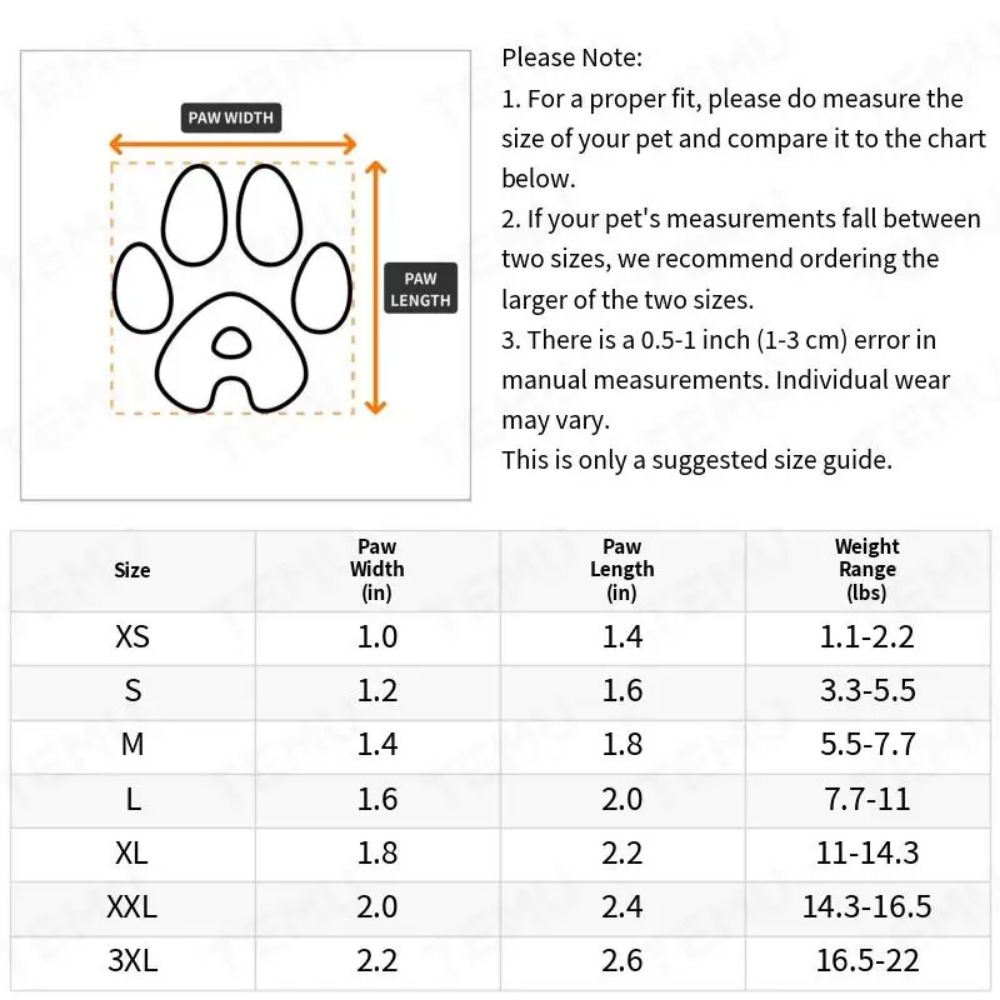 小型犬用防水レインブーツ 4個入り 防水屋外用足保護ブーツ  - Dog Booties Paw Protector のレビューと価格