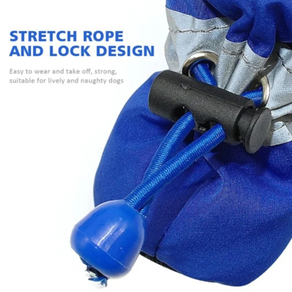 小型ペット足保護ブーツ 4 ピース/セット防水滑り止め犬用レ - Dog Booties Paw Protector のレビューと価格