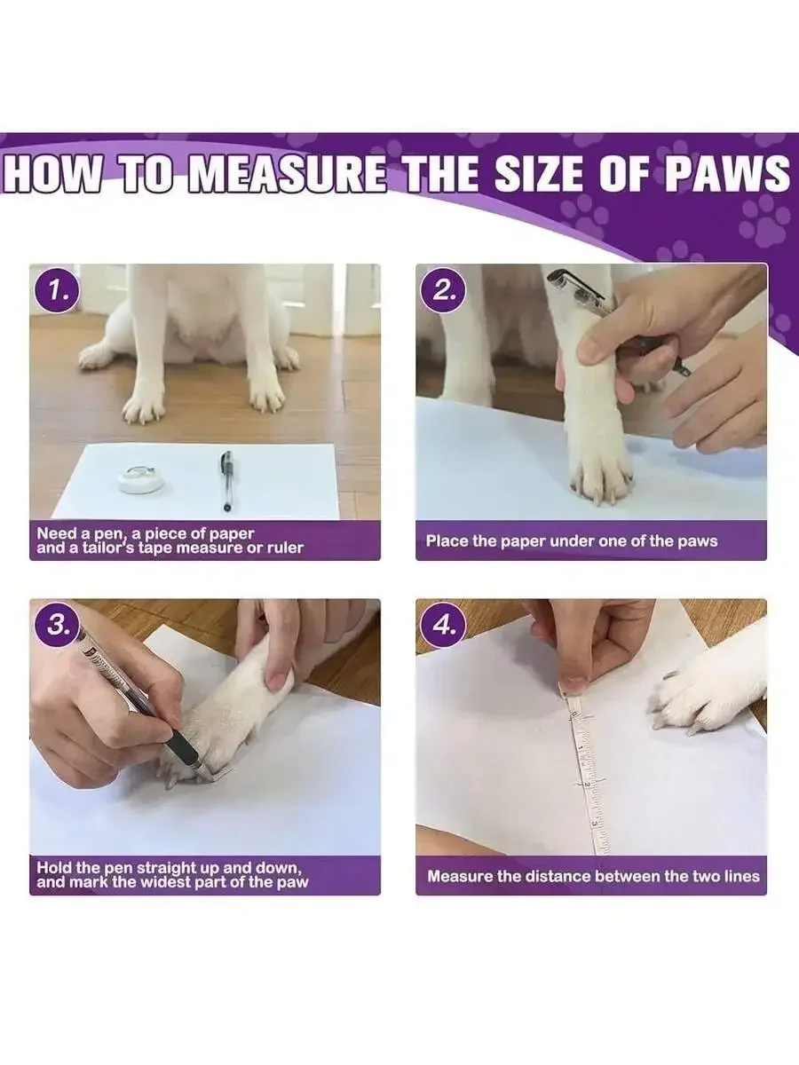 6個入り滑り止め犬用ソックス、滑り防止、冬用犬用シューズ、両 - Dog Booties Paw Protector のレビューと価格