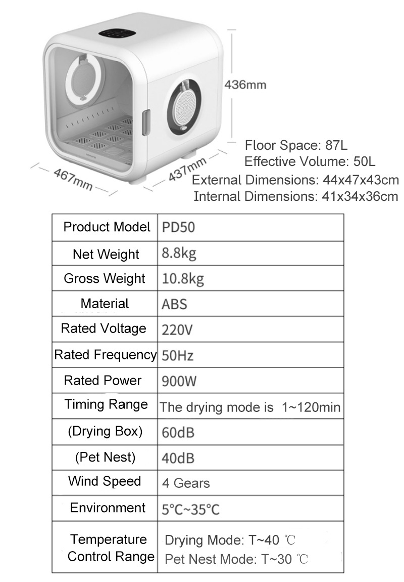 全自動ペット猫毛乾燥ボックス 39 度定温 U 字型フルエア - Pet Supplies And More のレビューと価格