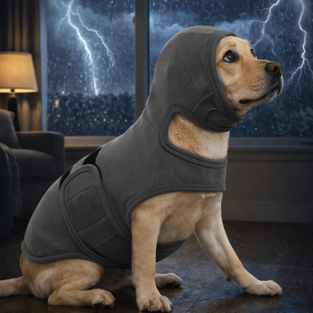 伸縮性のある犬用不安軽減ベスト 反射ストリップ付き 調節可能 - Dog Anxiety Vest のレビューと価格