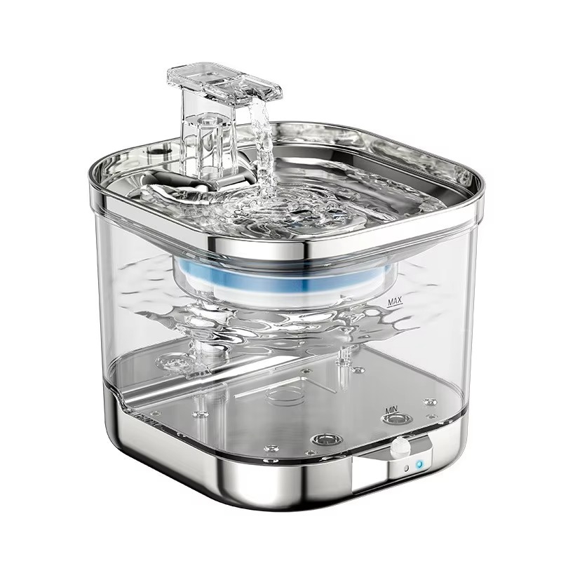 自動ペット給水器 ステンレス製 ワイヤレス充電式 猫用ウォー - Pet Water Fountain のレビューと価格
