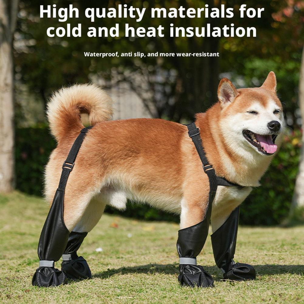 犬用サスペンダーブーツ 防水ペットシューズ 犬の足保護具 調 - Dog Booties Paw Protector のレビューと価格