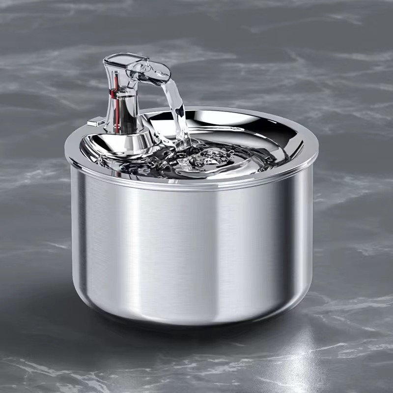 デザインステンレス製ペット用ウォーターファウンテン 猫用ウォ - Pet Water Fountain のレビューと価格
