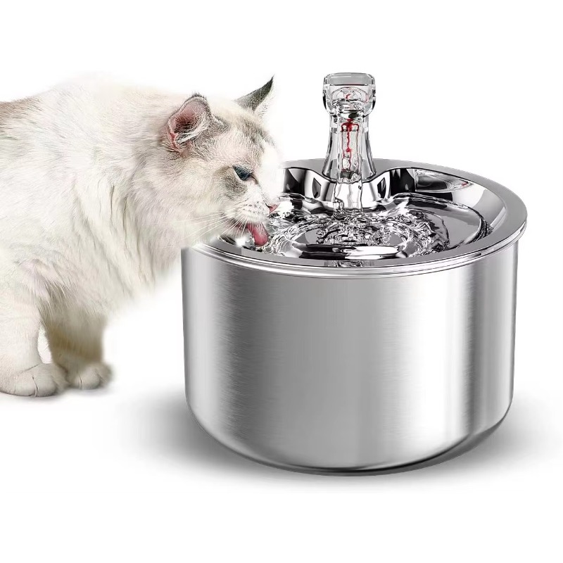 デザインステンレス製ペット用ウォーターファウンテン 猫用ウォ - Pet Water Fountain のレビューと価格