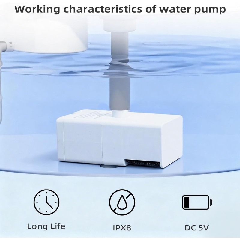 B84B-ペットウォーターファウンテン交換用ポンプ VEKE - Pet Water Fountain のレビューと価格