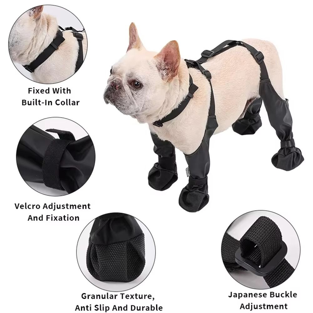 落下防止防水犬用シューズ滑り止め調節可能ペット足保護汚れ防止 - Dog Booties Paw Protector のレビューと価格