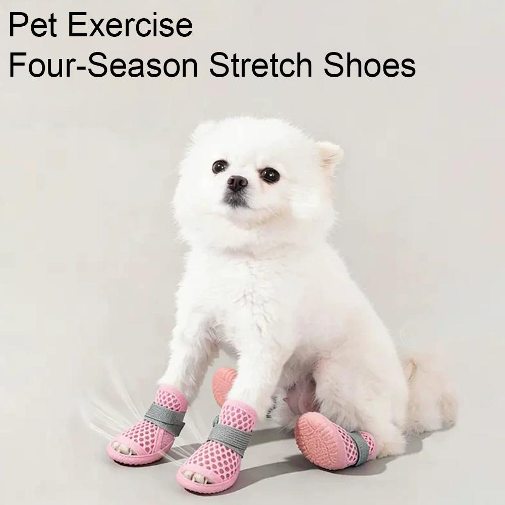 夏用通気性ドッグシューズ メッシュペットサンダル 滑り止め小 - Dog Booties Paw Protector のレビューと価格