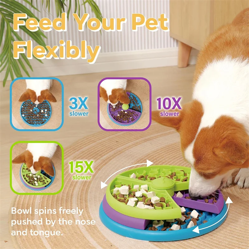 犬パズルスローフィーダーインタラクティブ犬パズルゲーム 3  - Slow Feeder Dog Bowl のレビューと価格